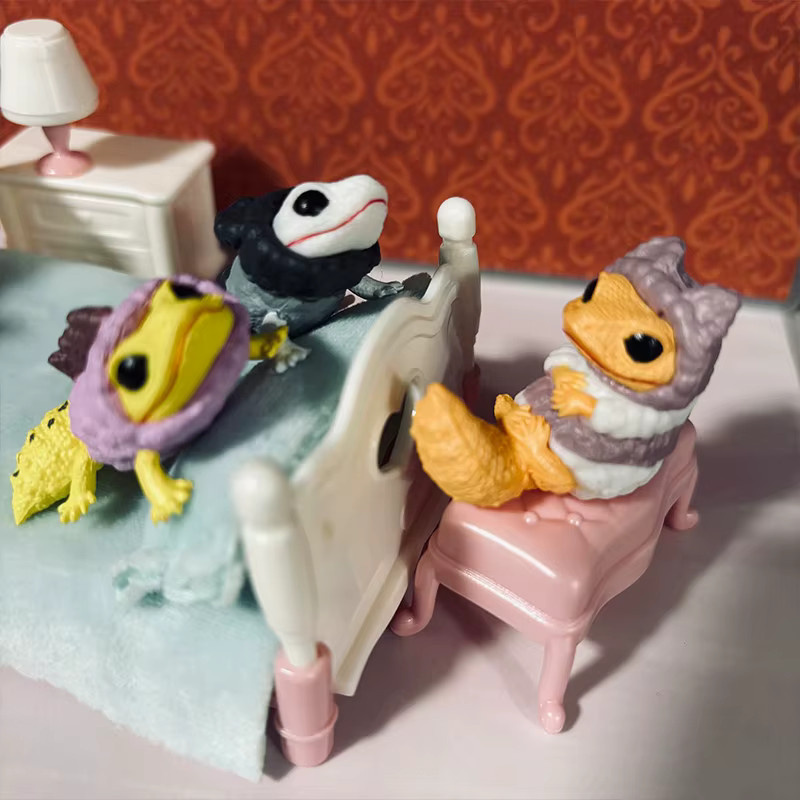 YELL Gecko Eidechse Pyjama Actionfiguren, Blindbox, Kunststoff, Bunt - Bild 3