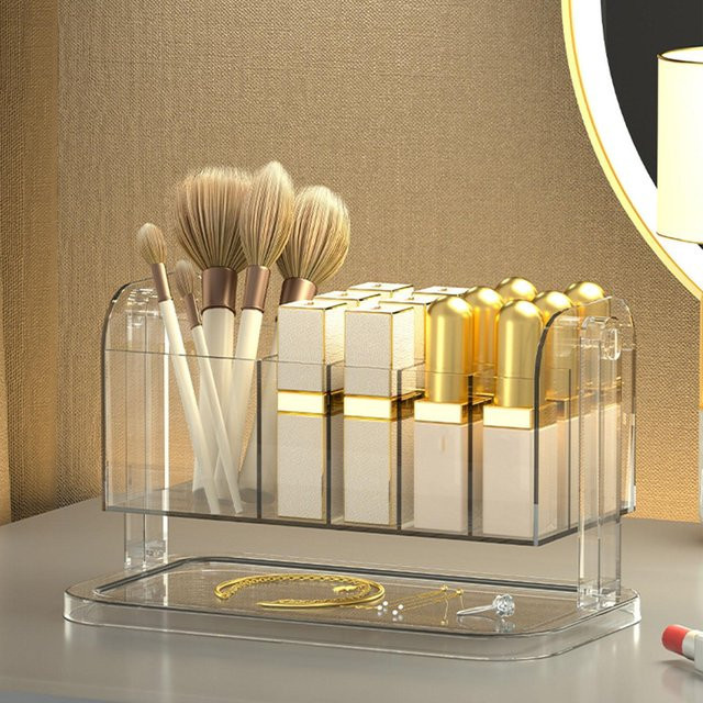OutsideWorld Lippenstiftregal, transparent, Kunststoff, Desktop-Organizer - Bild 1