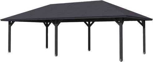Skan Holz Pavillon Orleans 3 aus Fichtenholz in Grau lackiert B/T/H: 504 x 916 x 344 cm - Bild 2