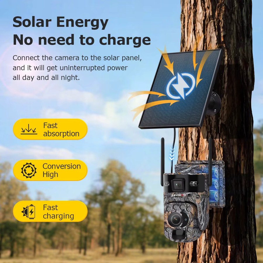 LS VISION 4G Solar Wildkamera mit 60x Zoom, Dual Screen View und WLAN für Outdoor-Einsätze inklusive Farbnachtsicht - Bild 3