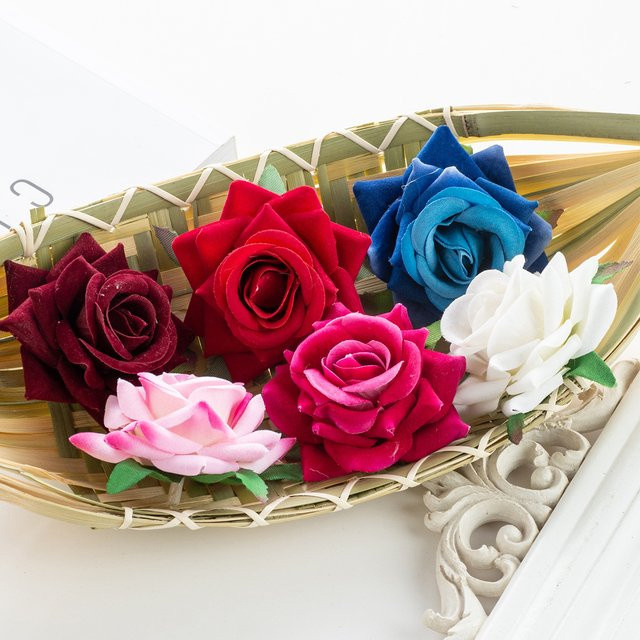 XIAOYINMO Künstliche Rosen in Mehrfarbig für Hochzeit, Valentinstag und DIY-Dekoration aus Textil - Bild 1
