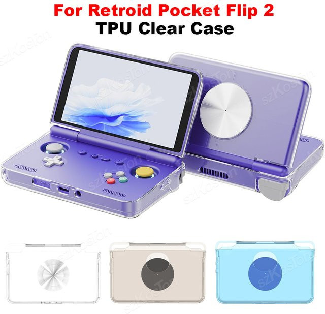 SZKOSTON Schutzhülle für Retroid Pocket Flip 2, transparente TPU Hülle, stoßfest und sturzsicher - Bild 1