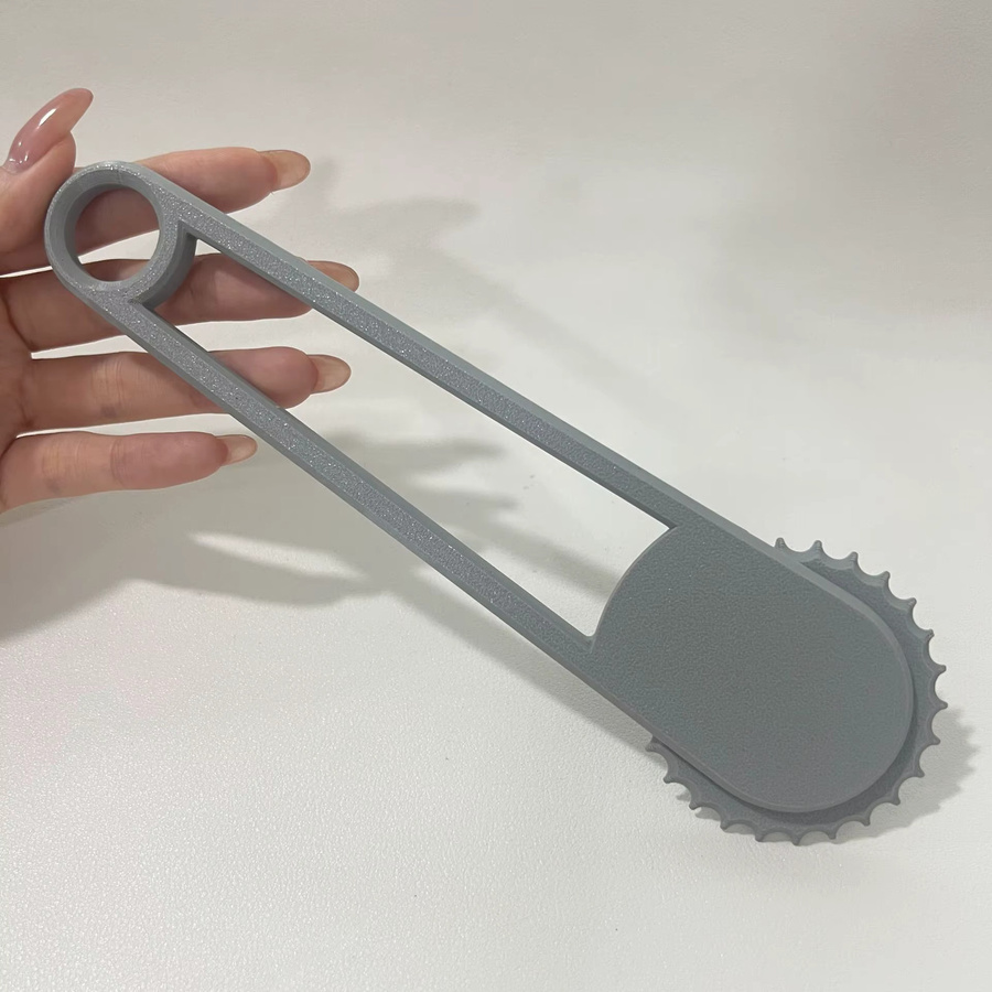 Grauer Papier-Lochstanzer aus Kunststoff für Kartons und DIY-Bastelverpackungen - Bild 3