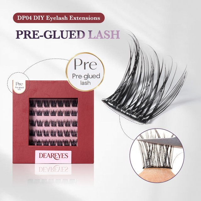 DearEyes DP-04 DIY Wimpernverlängerung, Wispy Lash Clusters, Natürlich - Bild 1