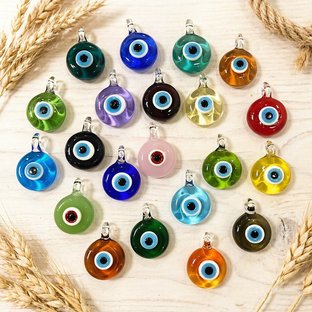 Anhänger Evil-Eye-Glas, bunt - Bild 1