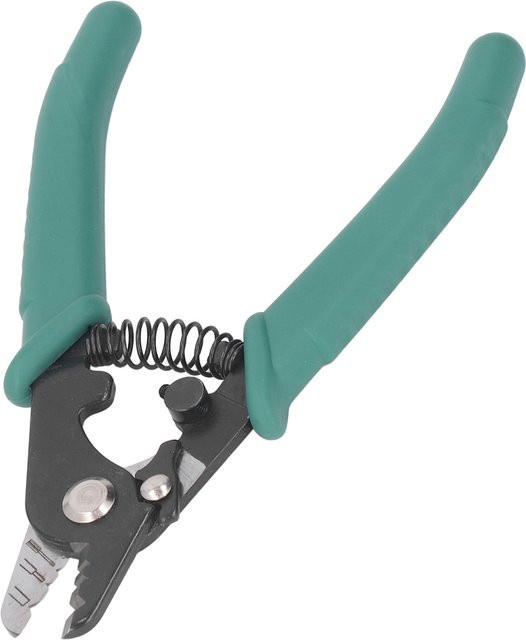 Präzise 3-Port-Glasfaser-Abisolierzange in Blau für exaktes Abisolieren von Glasfaserkabeln und Drähten - Bild 1
