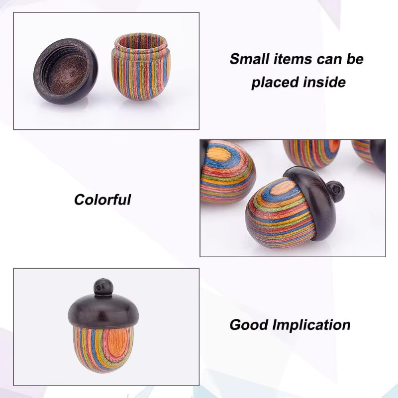 Anhänger Holz, Regenbogen, Bunt, Unisex - Bild 5