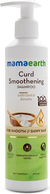 Mamaearth Joghurt Glättendes Shampoo mit Keratin, 250 ml, Unisex - Bild 1