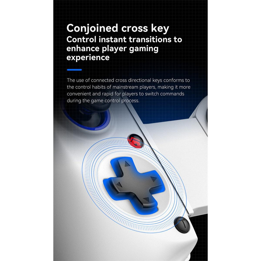 Honest Finds Kabelloser Mobile-Game-Controller D11 mit Hall-Triggern und USB-C, erweiterbar für Tablets, Weiß - Bild 3
