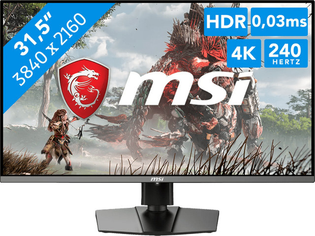 MSI MPG 322URX QD-OLED Gaming Monitor 4K UHD 240Hz Schwarz - Bild 1