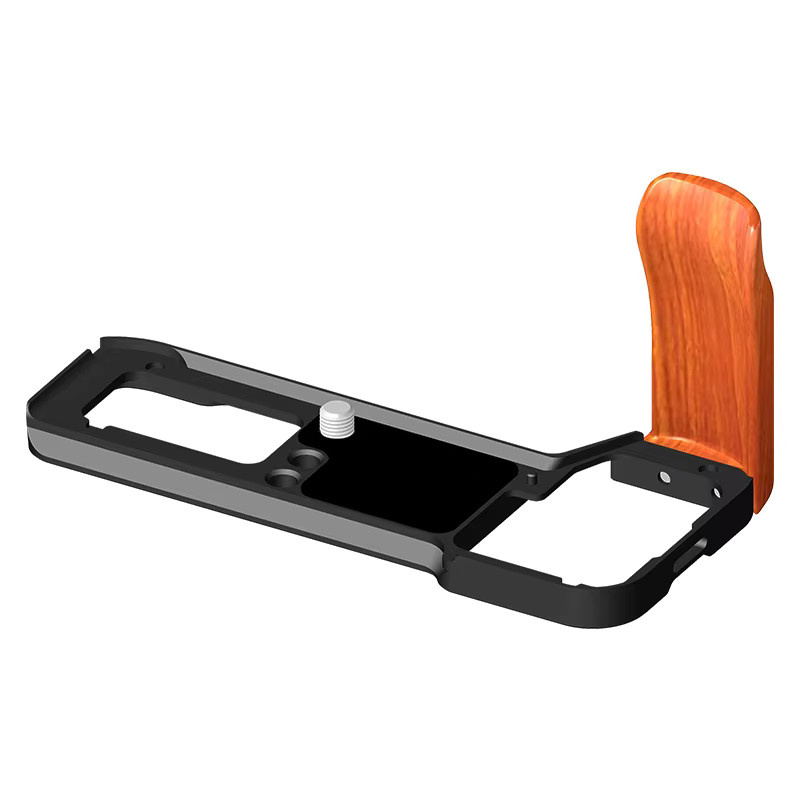 Holzgriff Grip L Halterung für Sony A7C2 und Sony A7CR Ergonomischer Kamera-Handgriff mit Schnellwechselplatte und 1/4 Zoll Schraube in Braun - Bild 2