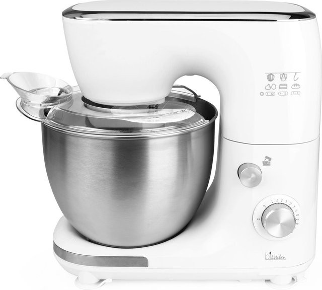 Silva Schneider Homeline b|kitchen mix 800 Küchenmaschine in Weiß mit Edelstahl-Elementen und Pulskontrolle - Bild 1