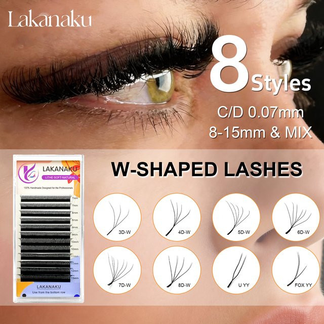 LAKANAKU W Clover Wimpernverlängerung, Matte Super Black, Unisex - Bild 1