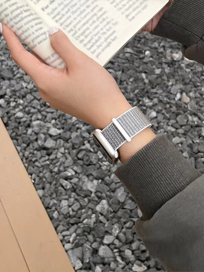 Apple Uhrenarmband Nylon, beige, Unisex - Bild 3