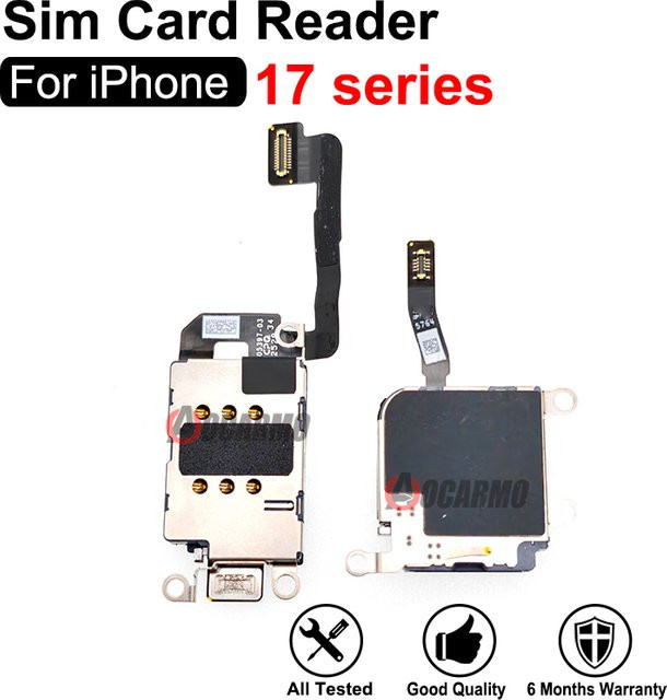 AOCARMO Dual-SIM-Halterung und Kartenleser mit Flexkabel als Ersatzteil für iPhone 17 Serie, 17 Pro und 17 Pro Max - Bild 1