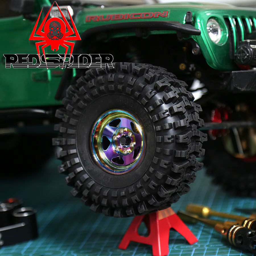 RS RC Beadlock Felge, 1,9 Zoll, 4-teiliges Set, Regenbogen - Bild 3