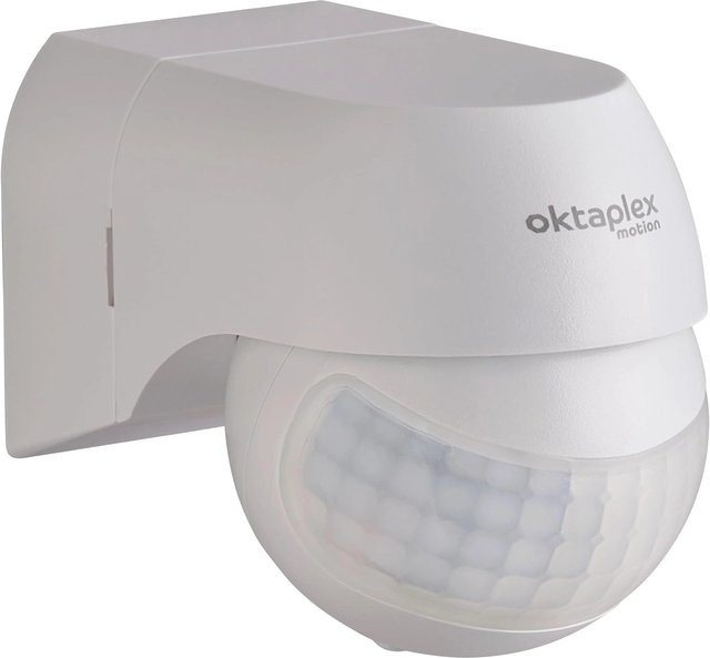 Oktaplex Ana Bewegungsmelder Außen 230V IP44 180 Grad Weiß - Bild 1