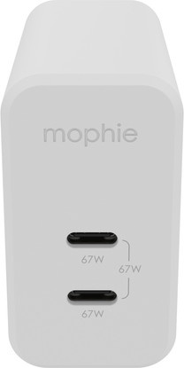 ZAGG MOPHIE Dual USB-C GaN Wandadapter 67W mit Power Delivery in Weiß - Bild 1