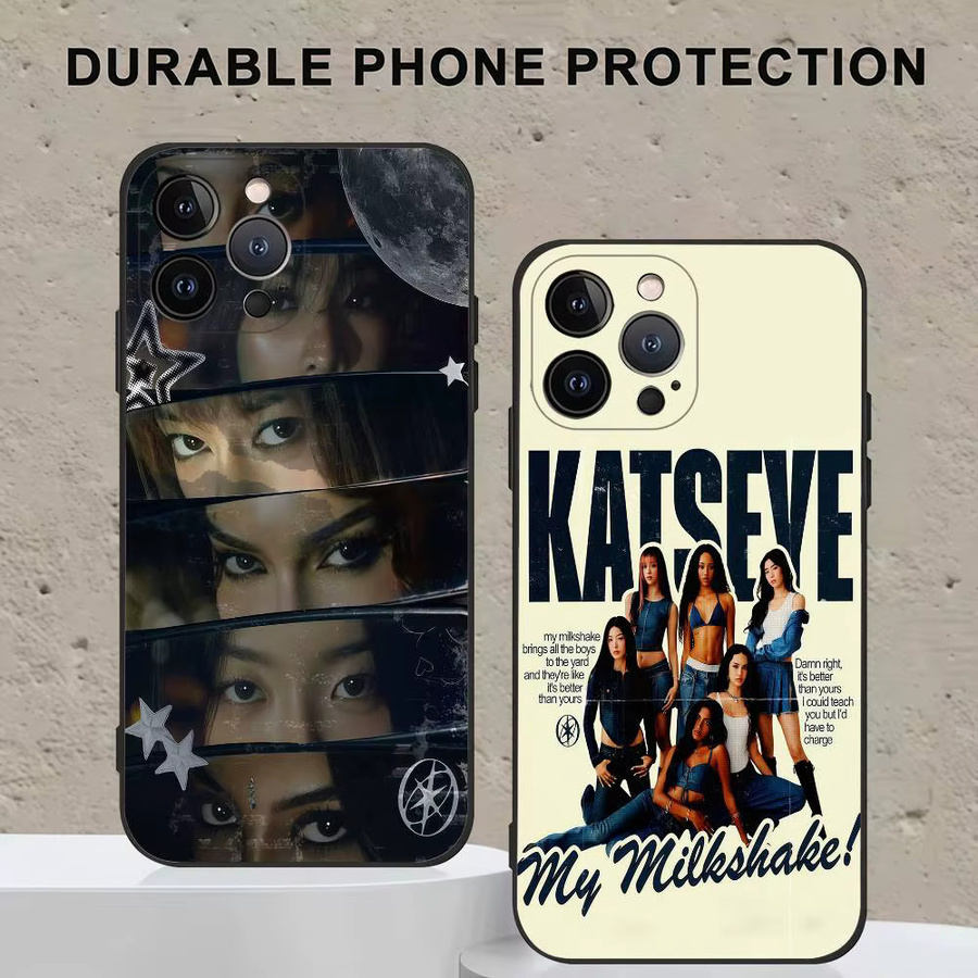 KPOP KATSEYE Handyhülle in Schwarz aus mattem Silikon und TPU für iPhone 17 Air 16 15 14 13 12 11 Pro Max - Bild 5