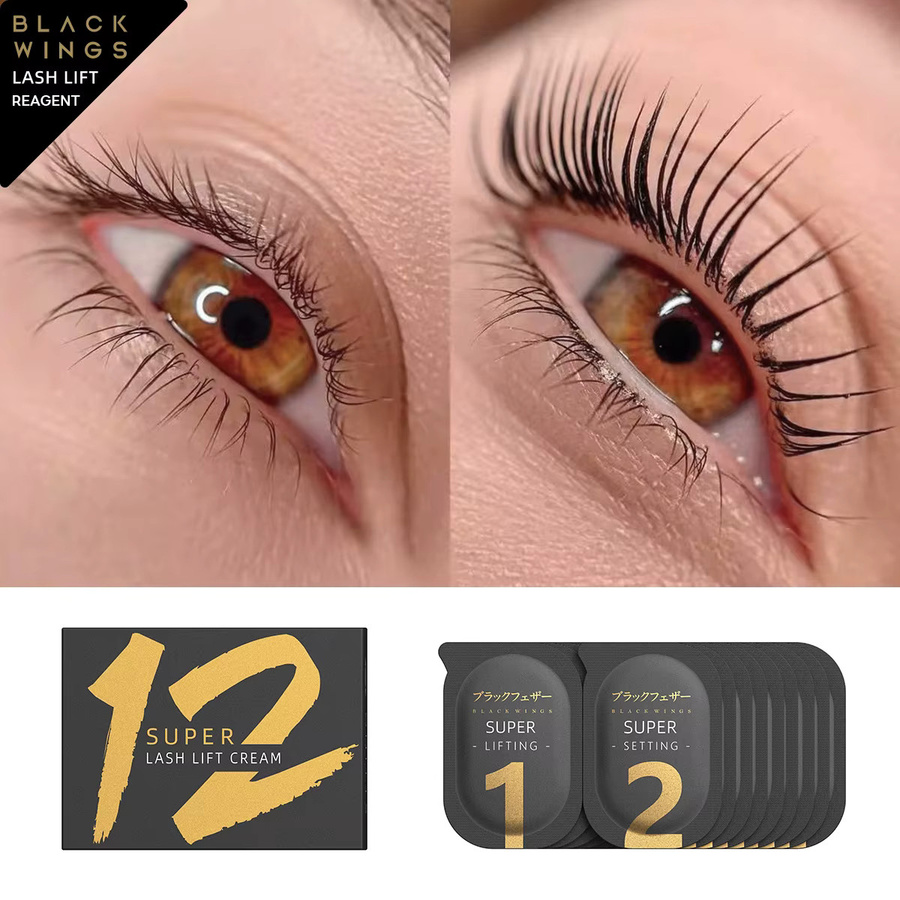 BLACKWINGS Keratin-Wimpern-Lifting-Set, Schwarze Feder, Unisex - Bild 3