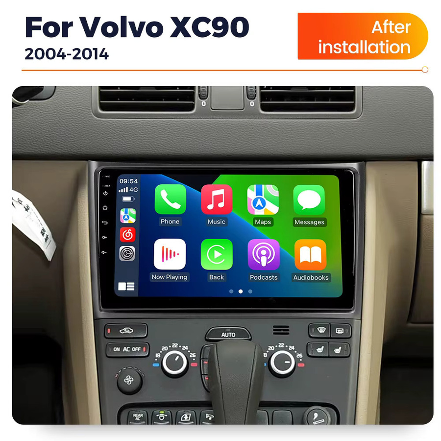 AUTOSHARK Wireless CarPlay und Android Auto Autoradio mit GPS für Volvo XC90 2004-2014, 2 Din Multimedia Player, Schwarz - Bild 2