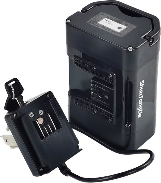 E-Bike Batterie in Sattelstützenmontage für Jenney A2B Kuo Magnum 250W 500W Motor, Farbe: Schwarz, Kapazität: 10Ah bis 17,5Ah, Spannung: 24V oder 36V - Bild 1