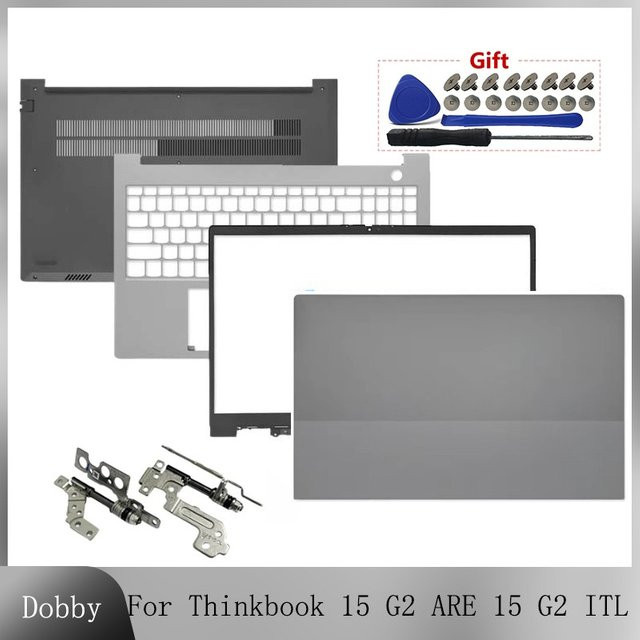 Lenovo Thinkbook 15 G2 Ersatzgehäuse Set in Grau mit Displayrahmen, Scharnieren und Palmrest - Bild 1