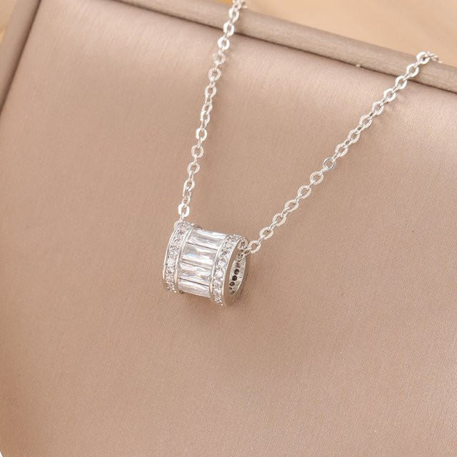Halskette 925 Silber, Kristall, Damen - Bild 1