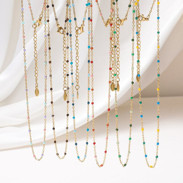 ZMZY Halskette Edelstahl, Gold, Perle, Damen - Bild 1