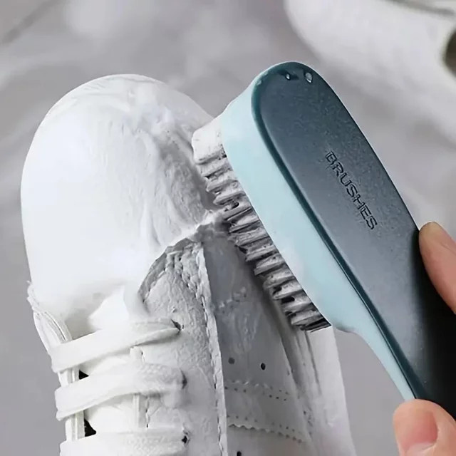 Multifunktionaler Reinigungsbürsten-Satz aus Kunststoff in Blau für Schuhe und Kleidung - Bild 1
