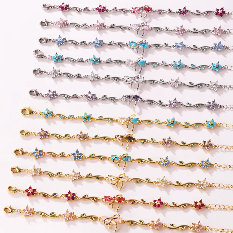 YUYAN Armband, Gold, Zirkonia, Kristall, Damen - Bild 2