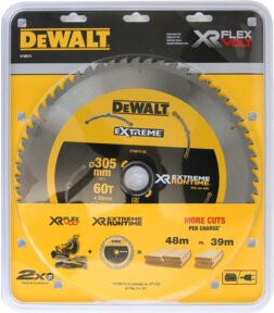 DeWalt Kreissägeblatt XR EXTREME RUNTIME DT99575-QZ mit 60 Zähnen, Durchmesser: 305 mm, Bohrung: 30 mm - Bild 2