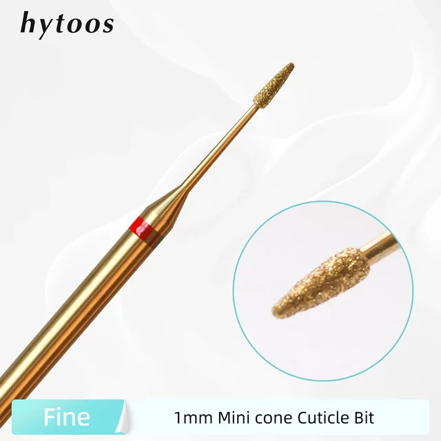 HYTOOS Mini Cone Cuticle Clean Nagelbohrer, Titan, 1 mm - Bild 1
