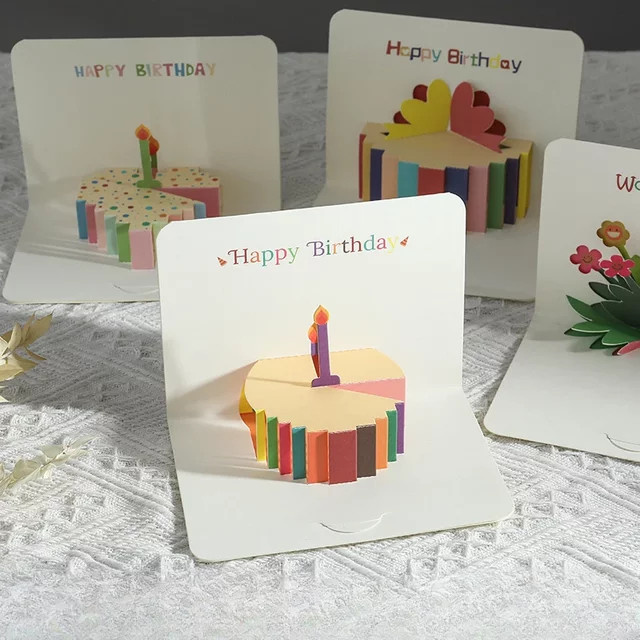 3D-Popup-Geburtstagskarte mit Umschlag in Mehrfarbig für Familie und Freunde - Bild 1