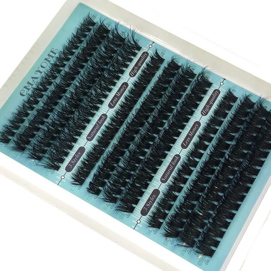 AMSDCN Wimpernspikes Einzelwimpern-Cluster, Black, Unisex - Bild 4
