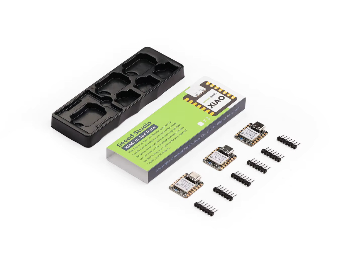 3 Stück Seeed Studio XIAO NRF52840 Entwicklungsboards mit Bluetooth 5.0, NFC und integrierter Antenne in Schwarz - Bild 2
