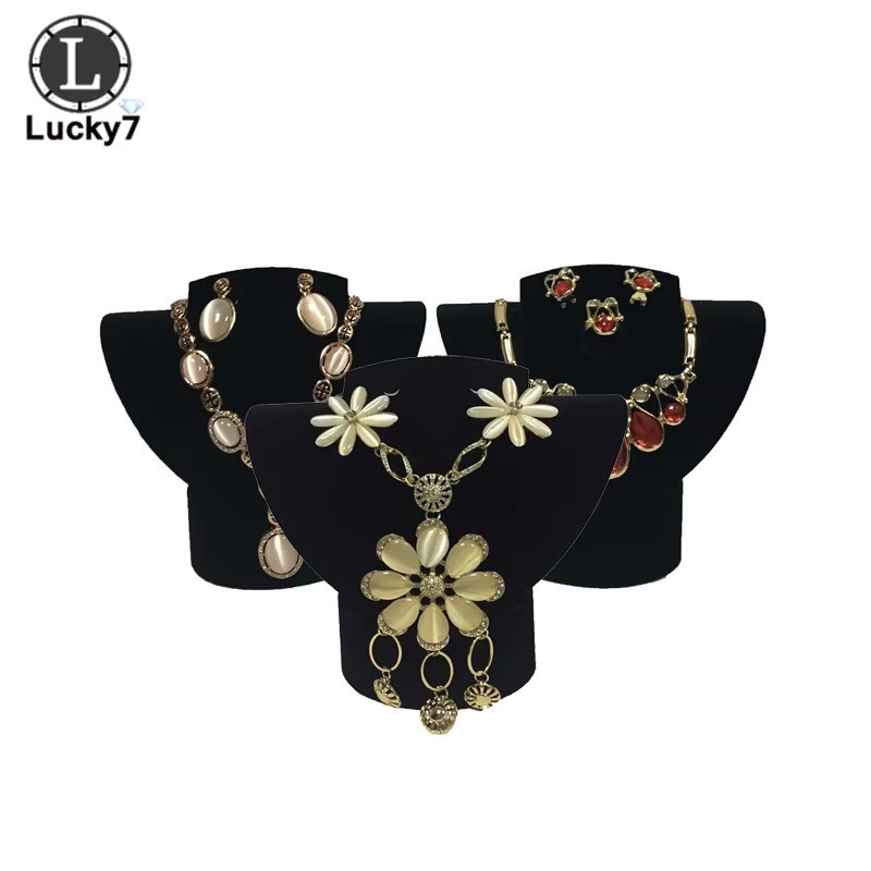 luckyiasv Schmuck-Display-Set, schwarzer Samt, faltbar, Unisex - Bild 2