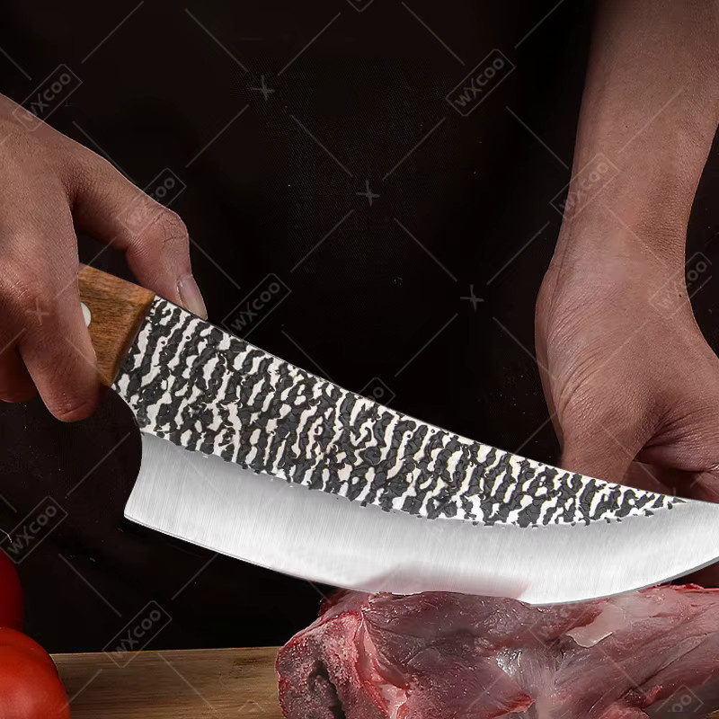 WXCOO Küchen-Ausbeinmesser aus Edelstahl mit Holzgriff zum Schneiden von Fleisch - Bild 4