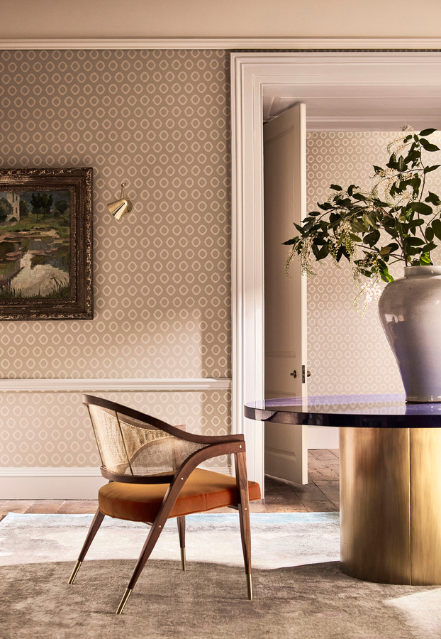 Zoffany Tapete Tallulah Plain in Antique Copper modern glänzend abstrakt Vlies-Tapete - Bild 1