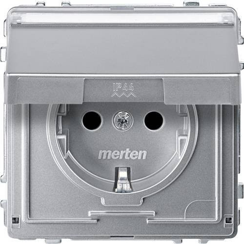 Merten Steckdose Aquadesign in Silber Aluminium MEG2312-7260 - Bild 1