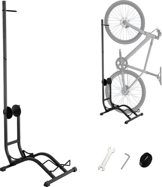 Wiltec Fahrradständer Vertikal Typ 02 Fahrradhalter verstellbar in Schwarz - Bild 1