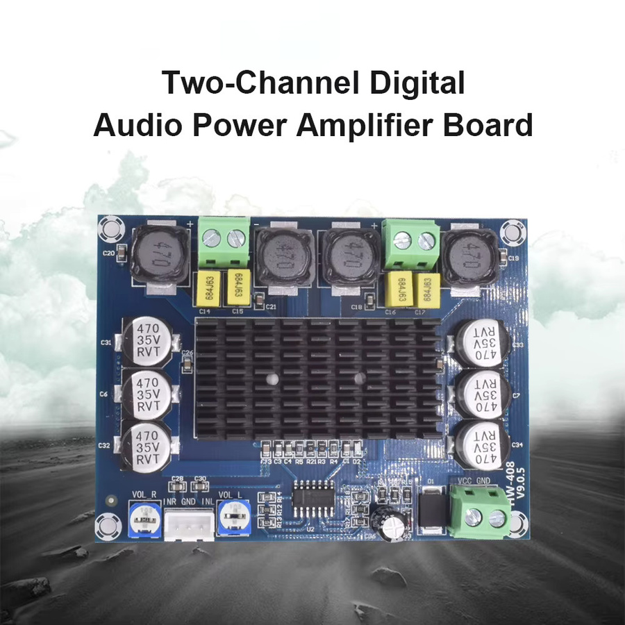 Alloet XH-M543 Klasse D Stereo Digital-Audio-Verstärkermodul TPA3116 Zweikanal 120W+120W Blau - Bild 3