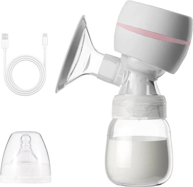 Igeteck Tragbare elektrische Milchpumpe mit LED-Bildschirm, Wearable Stillpumpe in Weiß - Bild 1