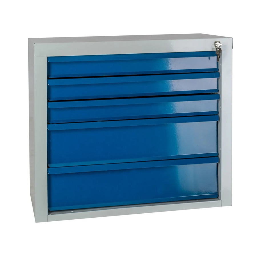 PROREGAL Schubladenschrank Kobra mit 5 Schubladen in Lichtgrau Blau, H x B x T: 60 x 70 x 43,5 cm - Bild 2