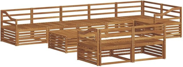vidaXL Outdoor-Sofagarnitur 9-teilig aus Akazienholz in Braun - Bild 1
