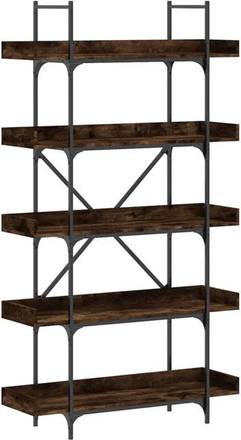 vidaXL Bücherregal mit 5 Böden in Räuchereiche im industriellen Stil, B/T/H: 100 x 33 x 180,5 cm - Bild 1