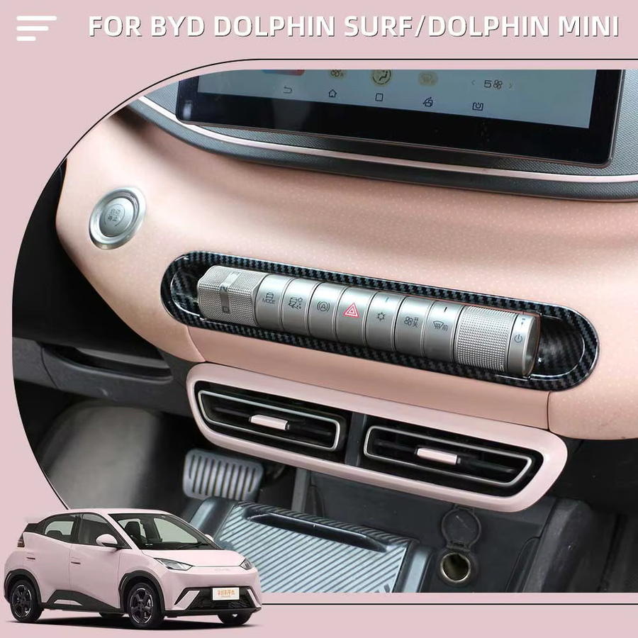 Carbon-Faser Klimaanlagen-Abdeckung für BYD Dolphin, Mini, Seagull und Dolphin Surf, Schwarz - Bild 4