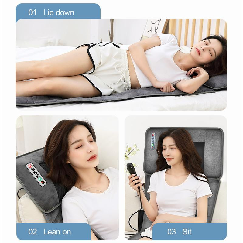 Elektrische Massagematratze von Binchi Outdoor Product mit Knet- und Vibrationsfunktion sowie Heizung in Grau - Bild 2