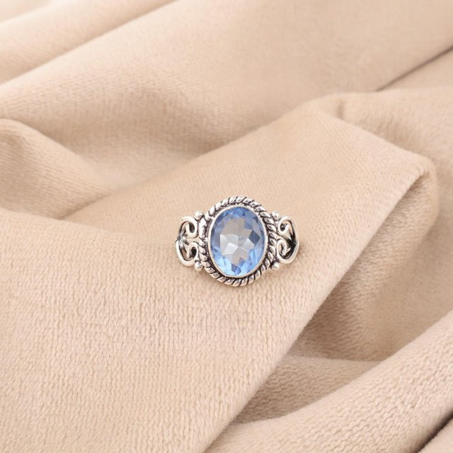 Vaibhav Gems & Jewels Ring 925 Silber, Tansanit, Damen - Bild 1