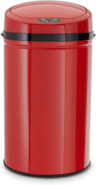 ECHTWERK Infrarot Abfalleimer mit Sensor, rund, rot, Volumen: 30 l, Durchmesser: 30,5 cm, Höhe: 56,5 cm - Bild 1